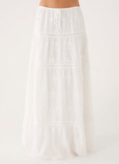 Yours To Keep Maxi Skirt - White